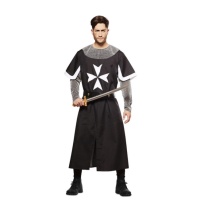 Costume de chevalier noir médiéval pour hommes