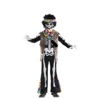 Costume de squelette hippie pour enfants