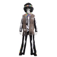 Costume de squelette hippie pour adultes