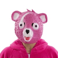 Masque d'ours guerrier rose en latex