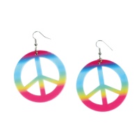 Boucles d'oreilles hippies multicolores