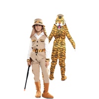 Costume de tigre et de chasseur pour enfants