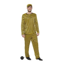 Costume de prisonnier style Dalton pour hommes