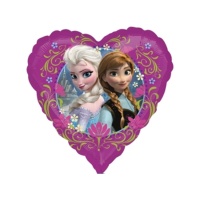 Ballon en forme de coeur Elsa et Anna 43 cm - Anagramme