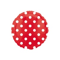 Ballon rond à pois rouges - de 45 cm Anagram - 1 unité