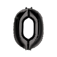 Chiffre noir géant 0 globe 63 x 88 cm - Anagram