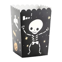 Boîtes pour pop-corn d'Halloween de 9 x 9 x 13 cm - 6 unités