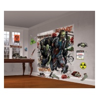 Murale décorative d'infestation de zombies