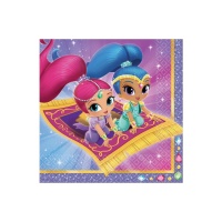 Serviettes de table Shimmer and Shine 16.5 x 16.5 cm - 16 pièces