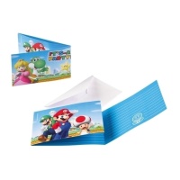 Invitations Super Mario - 8 pièces