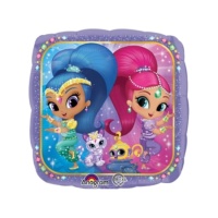 Ballon carré 43 cm Shimmer and Shine - Anagram