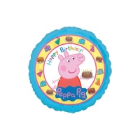 Ballon rond Peppa Pig Happy Birthday 43 cm - Anagram