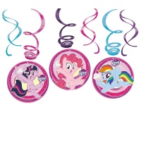 Pendentifs décoratifs Mon Petit Poney 60 cm - 6 unités