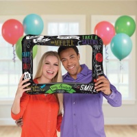 Cadre gonflable pour photobooth noir - 58 x 40 cm