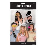 Kit de photobooth pour fêtes élégantes - 13 unités