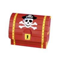 Coffre de pirate - boîte en carton - 8 pcs.