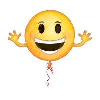 Ballon Silhouette Smiley Emoticon XL 99 x 58 cm - Anagramme