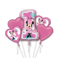 Bouquet Minnie Premier Anniversaire - Anagramme - 5 pcs.