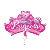 Princesses XL silhouette ballon en forme de couronne 48 x 81 cm - Anagramme