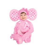 Costume de bébé éléphant rose