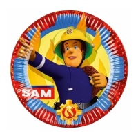 Assiettes Sam le pompier 23 cm - 8 pcs.