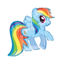 Ballon Silhouette XL Rainbow Dash Mon Petit Poney 71 x 68 cm - Anagramme