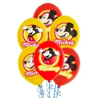 Ballons en latex Mickey Mouse 30 cm couleur - 6 pièces