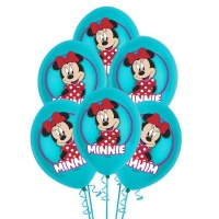 Ballons en latex Minnie Mouse 30 cm couleur - 6 unités