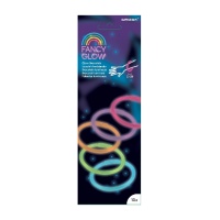 Bracelets lumineux couleurs assorties - 10 pcs.