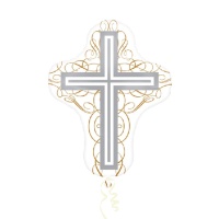 Ma première communion XL silhouette croix 58 x 71 cm - Anagramme