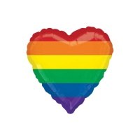 Ballon coeur Gay Pride 43 cm - Anagramme