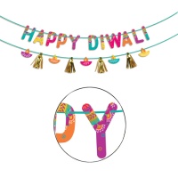 Guirlande hindoue Happy Diwali - 2 pcs.