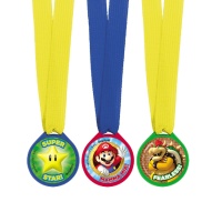 Médailles Super Mario assorties - 12 pcs.