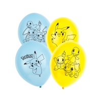 Ballons en latex Pokémon 27,5 cm - 6 pcs.