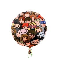 Ballon rond Harry Potter Poudlard avec visages 43 cm - Anagramme