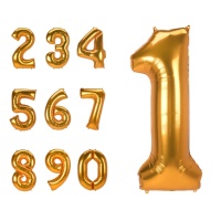 Ballon géant doré à chiffres XXL 93 x 134 cm - Anagramme