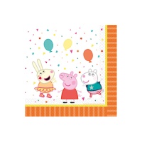 Serviettes de table Peppa Pig 16,5 x 16,5 cm - 16 pcs.