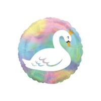Ballon rond Pastel Swan 45 cm - Anagramme