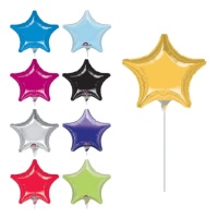 Ballon gonflé avec bâton étoile 23 cm - Anagramme