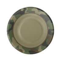 Assiettes Militaires Camouflage 18 cm - 8 pcs.