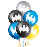 Ballons Batman en latex 30 cm - Qualatex - 8 pcs.