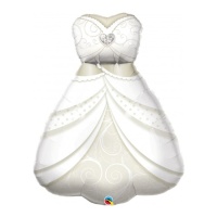 Silhouette de robe de mariée en forme de ballon XL 97 cm - Qualatex