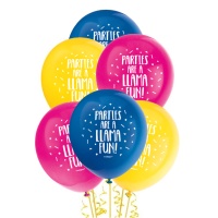 Flammes Party Ballons en latex 30 cm - Qualatex - 8 pcs.