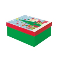 Boîte à cadeaux Père Noël 15 x 21 x 8,5 cm - 1 unité