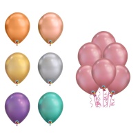 Ballons en latex chromés de 17,7 cm - Qualatex - 100 pièces