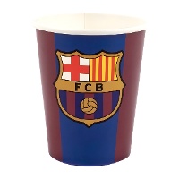 Gobelets FC Barcelona à rayures blaugrana - 8 unités