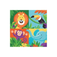 Serviettes de table Safari Adventure 16,5 x 16,5 cm - 16 pcs.