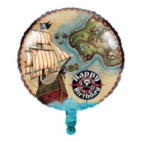 Bateau pirate Ballon rond 45 cm - Creative Converting