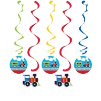 Guirlandes décoratives Petit Train - 5 unités