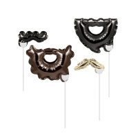 Kit photobboth gonflable Moustache - 3 pcs.